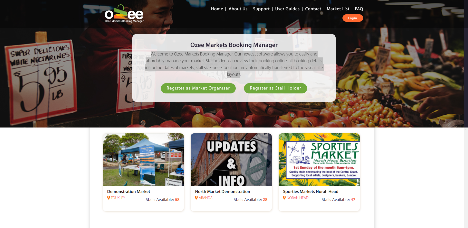 Welcome to Ozee Markets Booking Manager!